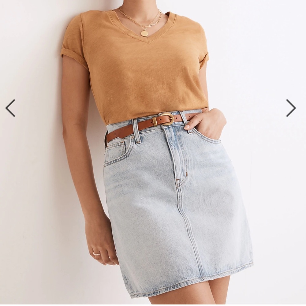 Madewell Rigid Denim A-Line Denim Mini Skirt Size 26